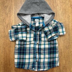 Carters Hooded Flannel Shirt Toddler